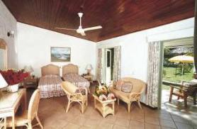 Jeden z pokojů hotelu Berjaya Praslin Beach na Praslinu