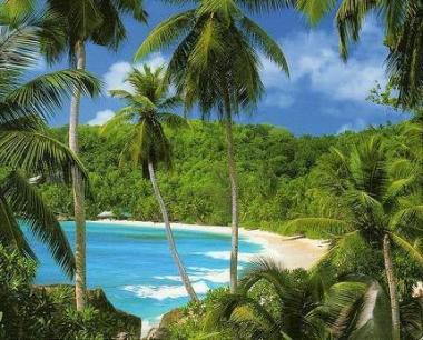 Seychelský atol Aldabra se zálivem