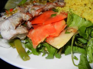 Seychelské jídlo na talíři