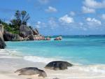 Seychelský ostrov La Digue a moře
